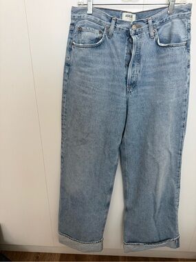 Agolde Light Blue Cuffed Jeans